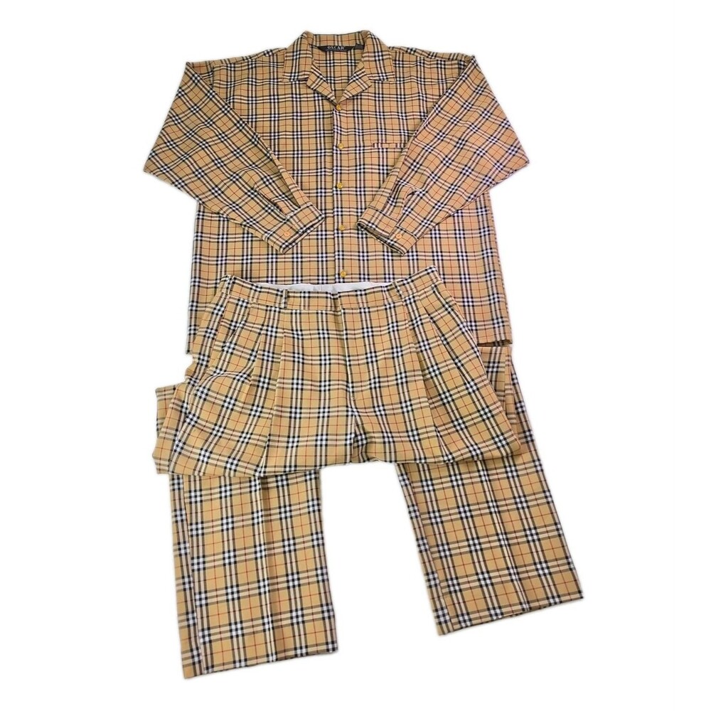 Oscar Collection By Oscar Pajama Set Check Nova Style XL Pants Shirt